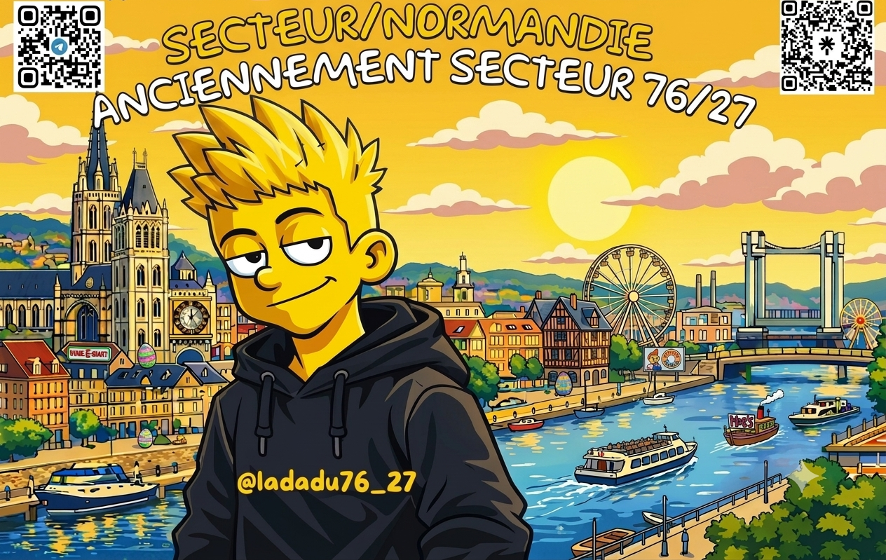 Illustration cartoon de Rouen aux couleurs de SECTEUR/NORMANDIE